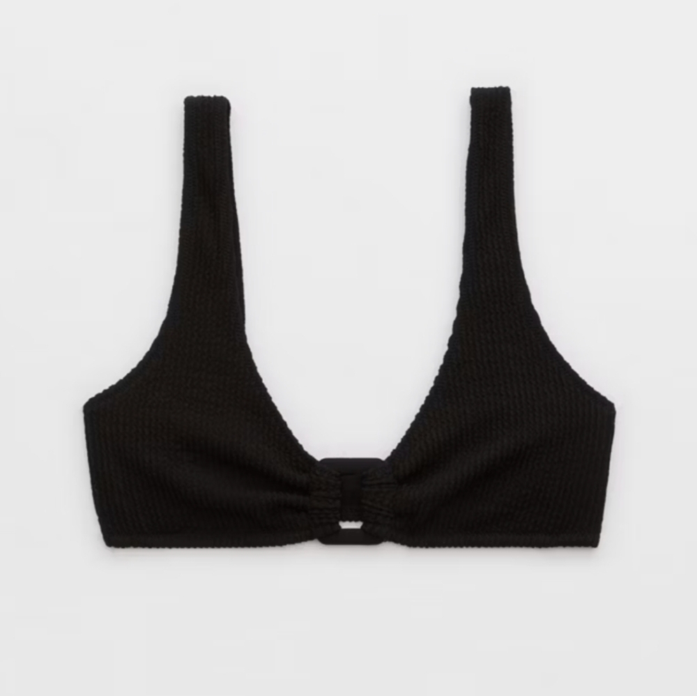 aerie | NWT Ribbed Bikini Top with Center Ring